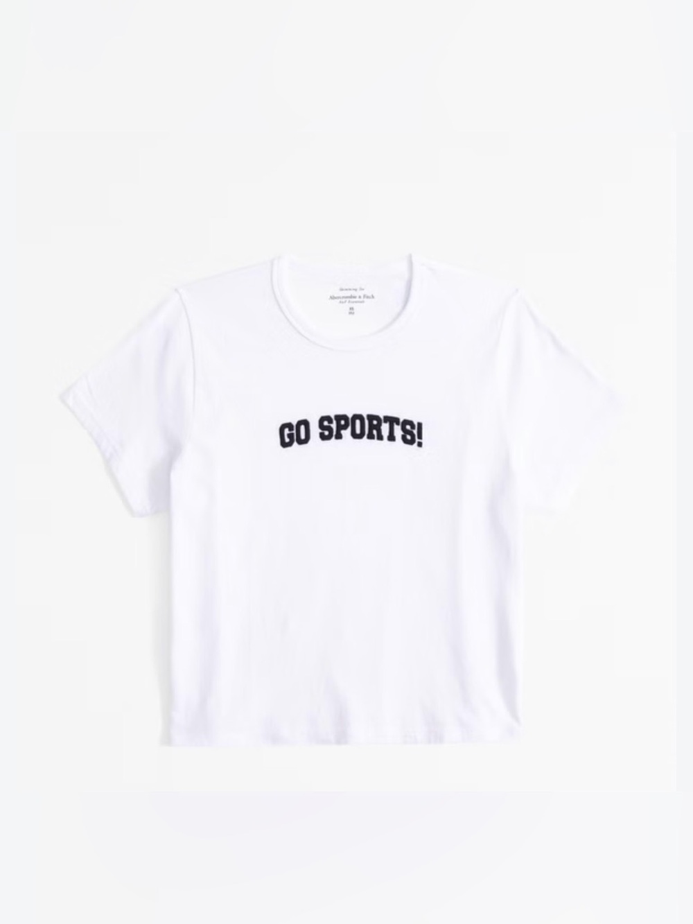 Abercrombie & Fitch Skimming Tee with Navy 'GO SPORTS!' Graphic